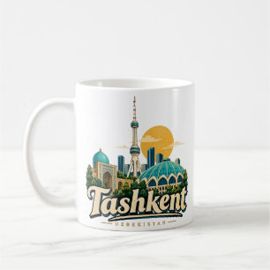 Mug Vintage Tachkent Ouzbékistan Voyage Art Monument