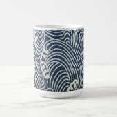 Mug Vintage textile japonais, Motif d'onde (Centre)