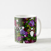 Mug Vintage Tiffany Vitrage pourpre Roses (Devant droit)