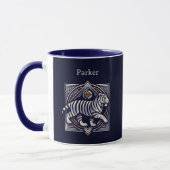 Mug Vintage Tiger Bleu Marine (Gauche)