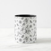 Mug Vintage Tropical Fruit Lemon Floral (Centre)