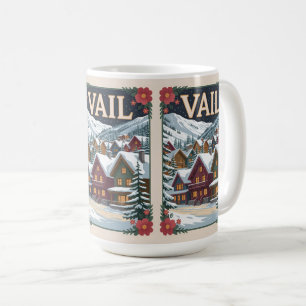 Mug vintage Vail colorado extérieur hiver neige ski
