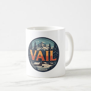 Mug vintage Vail colorado extérieur hiver neige ski 