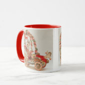 Mug Vintage Valentines Victorienne, Voiture avec Fleur (Devant gauche)