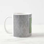 Mug Vintage vert Damask Monogram (Gauche)