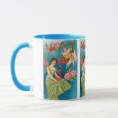 Mug Vintage Victorien Valentine's Day Angels & Hearts (Gauche)