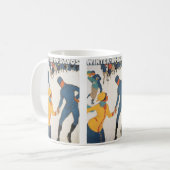 Mug Vintage voyage, Art Déco, Winter Davos Suisse (Devant gauche)