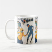 Mug Vintage voyage, Art Déco, Winter Davos Suisse (Gauche)