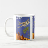 Mug Vintage voyage au Caire, Égypte, Biplane Avion (Gauche)
