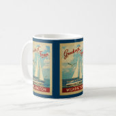 Mug Vintage voyage de bateau à voile Wilmington (Devant gauche)