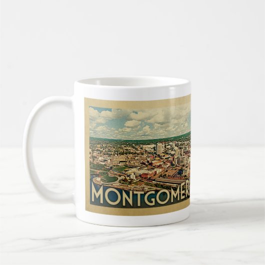 Mug Vintage voyage de Montgomery Alabama (Gauche)