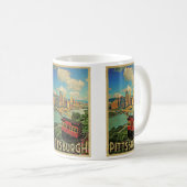 Mug Vintage voyage de Pittsburgh en Pennsylvanie (Devant droit)