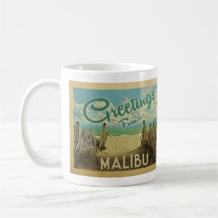 Mug Vintage voyage de plage de Malibu
