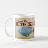 Vintage voyage de poissons du lac Champlain