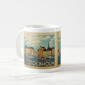 Mug Vintage voyage de Stockholm Suède (Devant gauche)