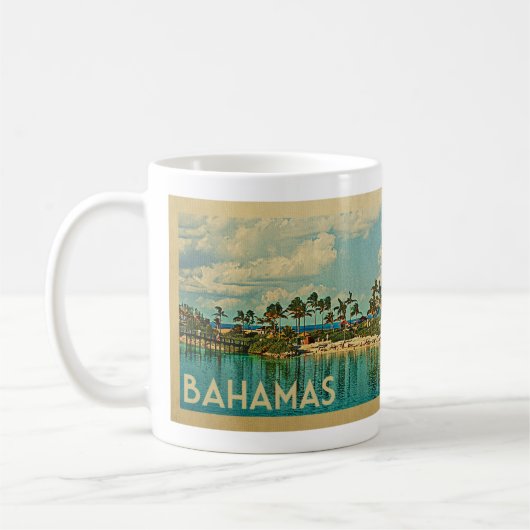 Mug Vintage voyage des Bahamas (Gauche)
