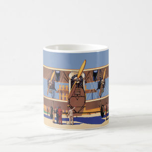 Mug Vintage voyage et transport Avion biplane