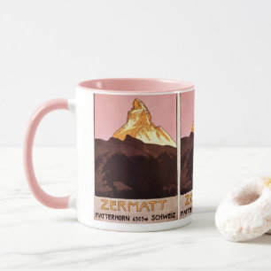 Mug Vintage voyage, Matterhorn Mountain, Suisse
