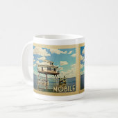 Mug Vintage voyage mobile Alabama (Devant gauche)