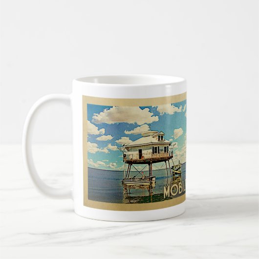 Mug Vintage voyage mobile Alabama (Gauche)