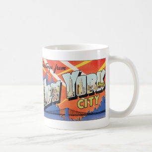 Mug Vintage voyage NYC, voeux de New York