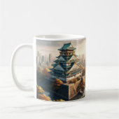 Mug Vintage voyage paysager japonais du château d'Osak (Gauche)