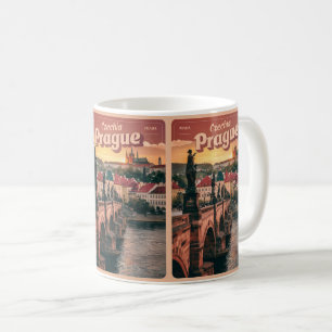 Mug vintage voyage prague république tchèque cadeaux, 