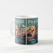 Mug vintage voyage prague république tchèque cadeaux,  (Devant gauche)