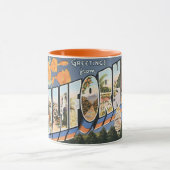 Mug Vintage voyage, salutations de California Poppies (Centre)