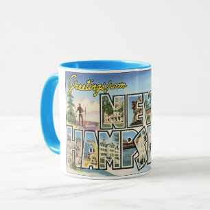 Mug Vintage voyage, salutations du New Hampshire