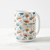 Mug Vintage Watercolor Floral Family Heritage (Devant droit)