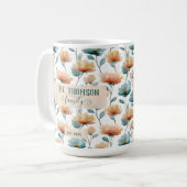Mug Vintage Watercolor Floral Family Heritage (Devant gauche)