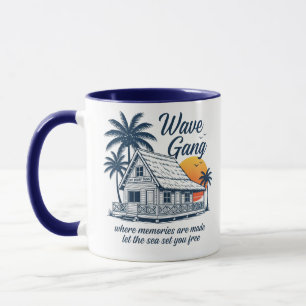 Mug Vintage Wave Gang Cabin Beach Tee   Les souvenirs 