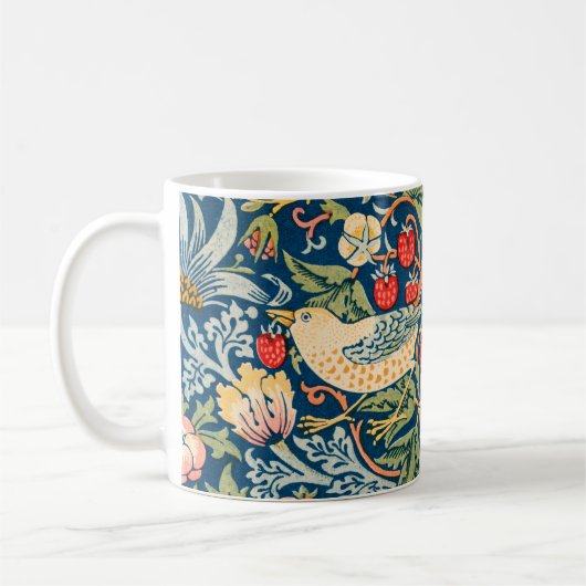 Mug Vintage William Morris Strawberry Thief, Retro (Gauche)