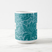 Mug Vintage William Morris Turquoise Monogramme botani (Centre)