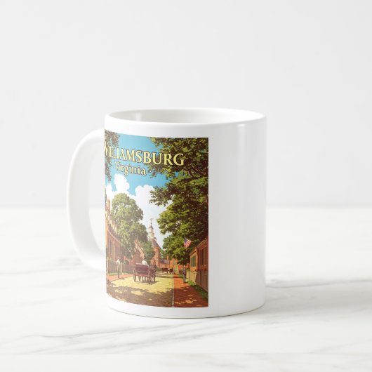 Mug Vintage Williamsburg Virginie (Devant gauche)