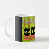 Mug Vintage Yellowstone Bears Postcard Musique (Gauche)