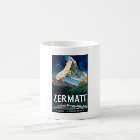 Mug Vintage Zermatt Suisse Matterhorn Travel (Centre)