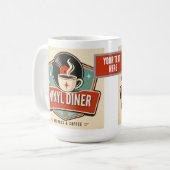 Mug Vinyl Diner Records & Coffee – Musique Rétro (Devant gauche)