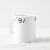Mug Vinyl Record Dj Heartbeat Funny Ekg Disk Jockey (Devant gauche)
