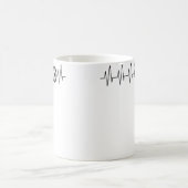 Mug Vinyl Record Dj Heartbeat Funny Ekg Disk Jockey (Centre)