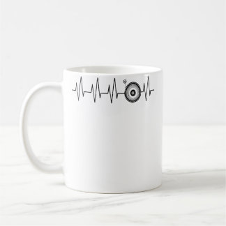 Mug Vinyl Record Dj Heartbeat Funny Ekg Disk Jockey