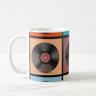 Mug Vinyl records : retro LP set.