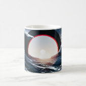 Mug Vinyle Vintage Surf Wave Océan Musique Rétro (Centre)