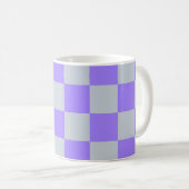 Mug Violet À damiers En vichy Motif (Devant droit)
