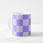 Mug Violet À damiers En vichy Motif (Devant gauche)