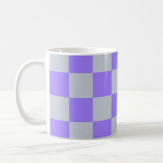 Mug Violet À damiers En vichy Motif (Gauche)