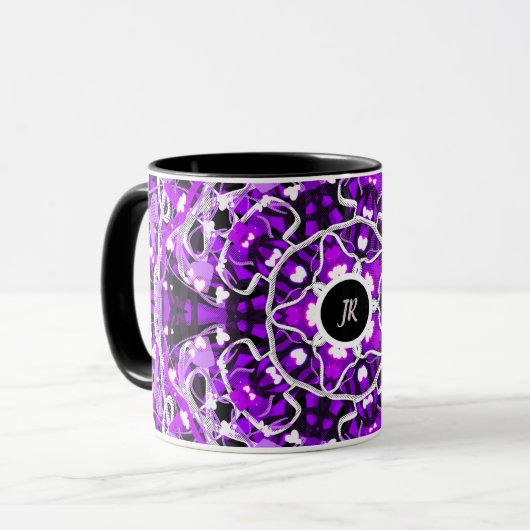 Mug Violet abstrait (Devant gauche)