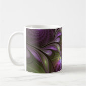Mug Violet Abstrait violet violet kaki fractal (Gauche)