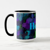 Mug Violet, bleu et noir Abstrait (Gauche)